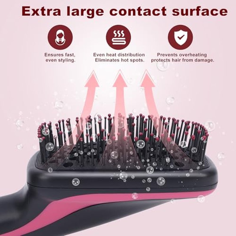 Sonew 2 in 1 Hair Dryer Brush & Straightener Brush, Hair Dryer and Styler, Negative Ion Blow Dryer Brush, Hot Air Brush Detangles, Dries, Smooths, Reduce Frizz & Static