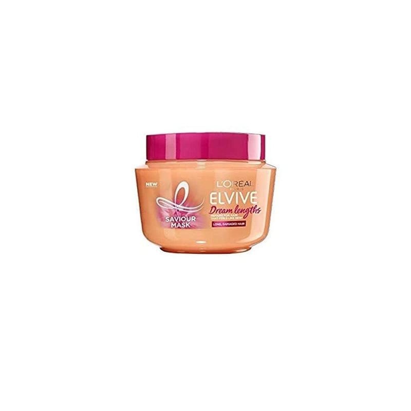L'Oreal Paris Elvive Dream Lengths Hair Mask, Nourishing & Strengthening Treatment, Enriched with Castor Oil, For Long, Damaged Hair 300ml