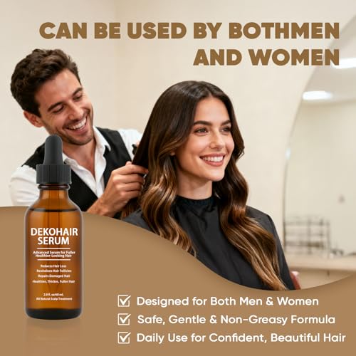 Dekohair Hair Regrowth Serum, Scalp Serum for Hair Growth, Protect Hair Follicles & Inhibit Hair Loss, Thickening and Healthier Scalp for Men & Women 2 Fl Oz (1)