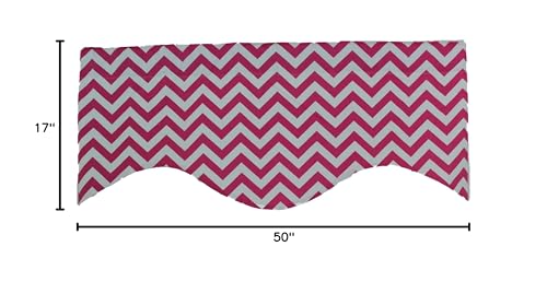 RLFisher DBA RLF Home Zigzag Valance, Medium, Lipstick