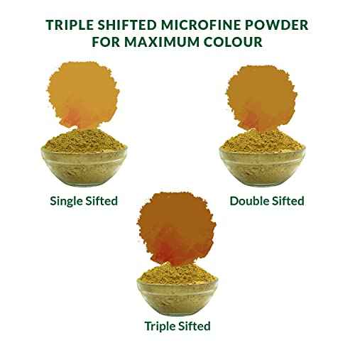 INDUS VALLEY Bio Organic Herbal Henna Powder (100g), 100% Pure Henna Hair Colour, 100% Natural Hair Dye Chemical-Free, Nourishing, Conditions & Strengthens Hair, Adds Shine