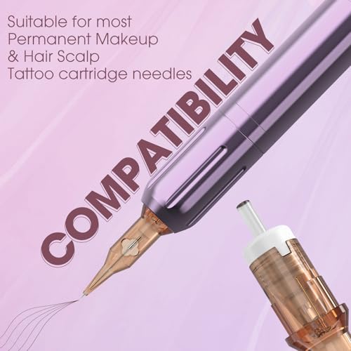 Tattoo Machine Kit - Wireless Tattoo Pen 3.0mm Stroke Length 800mAh Coreless Motor Rotary Gun Pen Set with Lining Needles Round Liner 18Pcs for Tattoo Beginner Artist Pink(NORA)