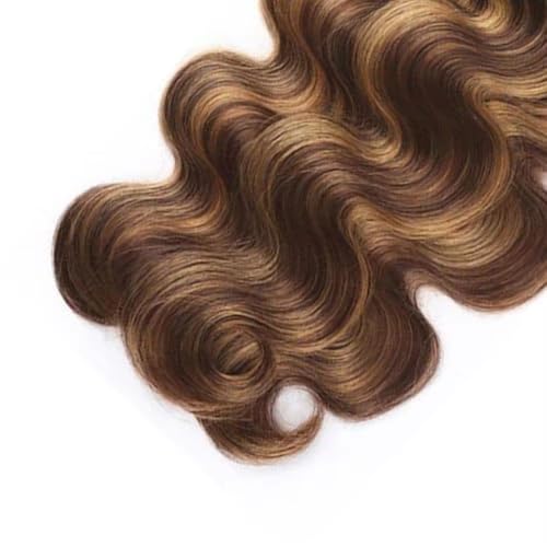 28 30 32 inch 4/27 Human Hair Bundles Ombre Brown Bundle #4 Body Wave Bundles LadrXadr Highlight Human Hair Bundle