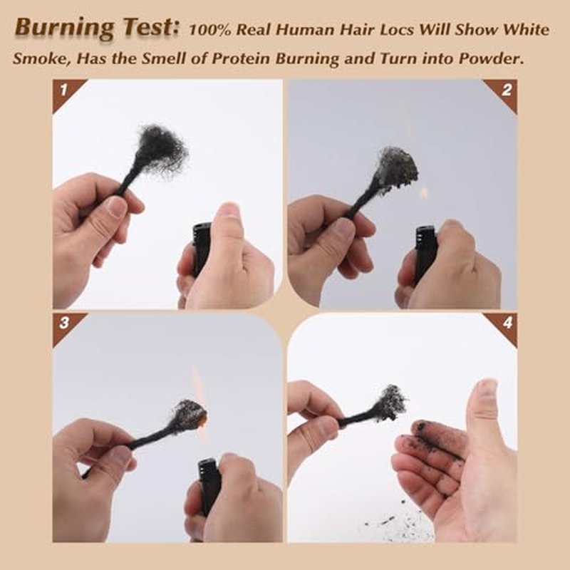 Micro Loc Extensions Human Hair Dreads Extensions for Men Women Mini Dreadlock Extensions Human Hair Locs Extension Natural Black Handmade Permanent Locs Hair Extension (0.2cm 1B 14 Inch 30 Strands)