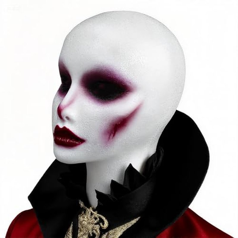 12" 3 Pcs Foam Wig Head - Tall Female Foam Mannequin Wig Stand and Holder for Style, Model And Display Hair, Hats and Hairpieces, Mask - for Home, Salon and Travel