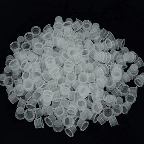 300pcs Tattoo Ink Cups Mixed with 4 Caps Holders,New Star Tattoo 100 Small 100 Medium 100 Large Tatto Pigment Caps +4 Cups Holders for Tattooing Ink Permanent Makeup Container Accessory