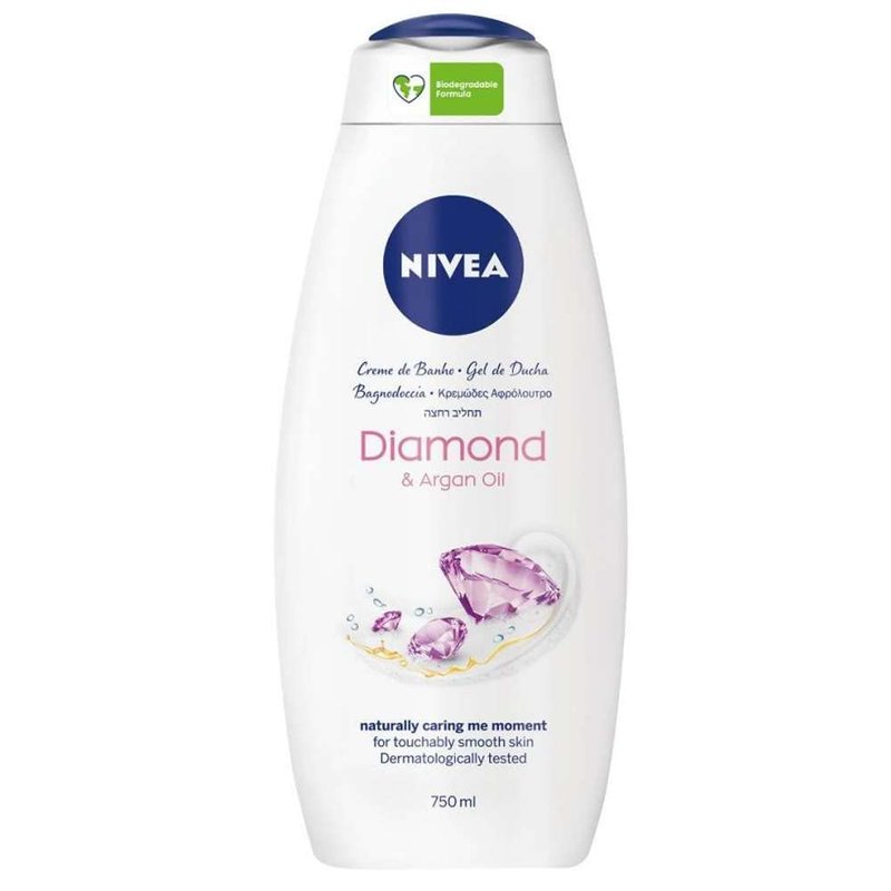Nivea Bath Cream - Sparkling Diamond Infused Moisturizer | 750 ml, Pack of 3
