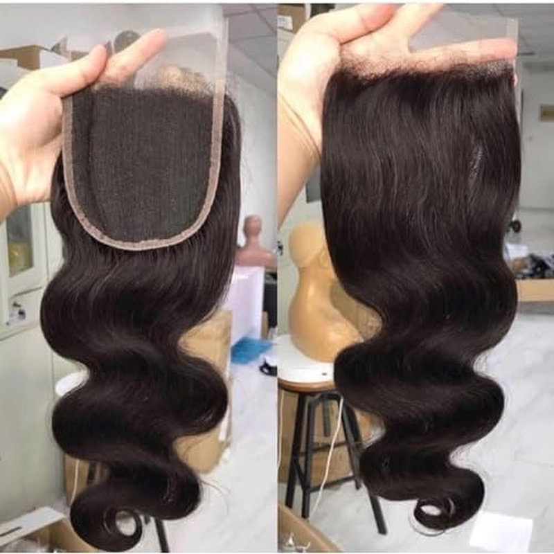 SKINLIKE Real HD Swiss Lace Closure Human Hair 5x5 Lace Closure with Clean Hairline Much More Density Full Cuticle Aligned Brazilian Human Hair Body Wave Style (22inch, HD BW 5x5 lace clsoure)
