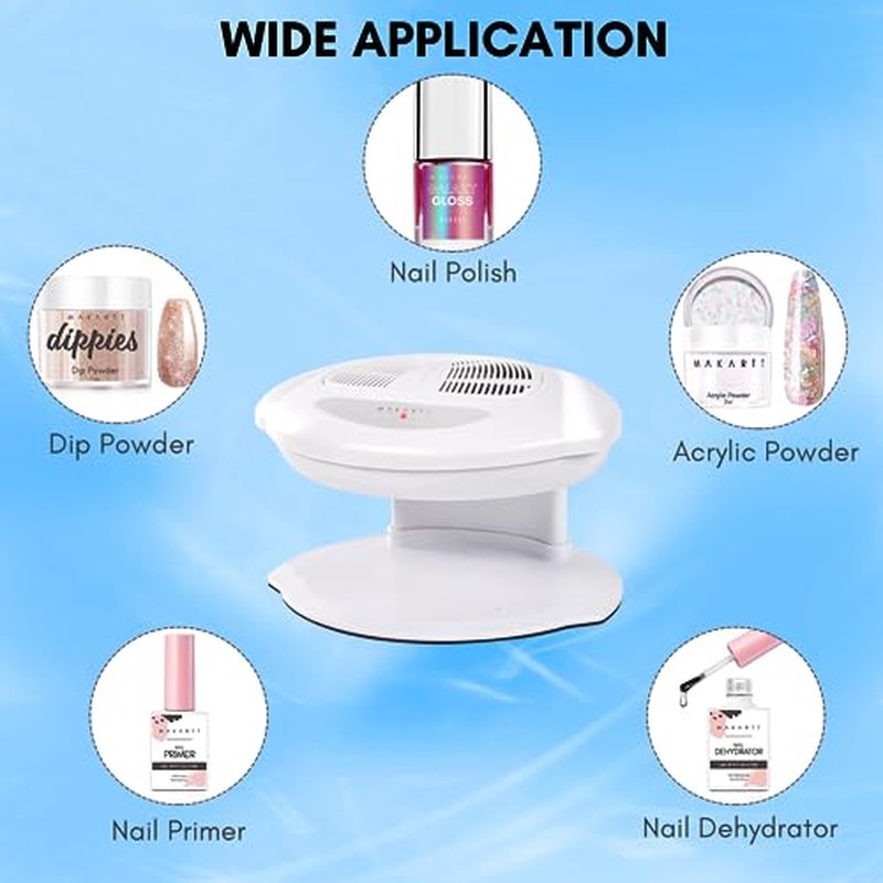 Makartt Nail Dryer for Regular Polish & Acrylic Nails, Professional 400W Quick Dry Air Fan with Auto Sensor, Warm & Cool Wind Nail Polish Dryer, Must-Have Nail Tech Supplies for Salon or Home