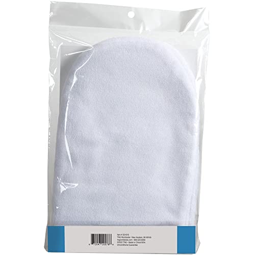 ForPro Professional Collection Thermal Mitts for Paraffin Heat Therapy Spa Treatments, Insulates and Retains Heat, Fits All Hand Sizes, White, One-Pair