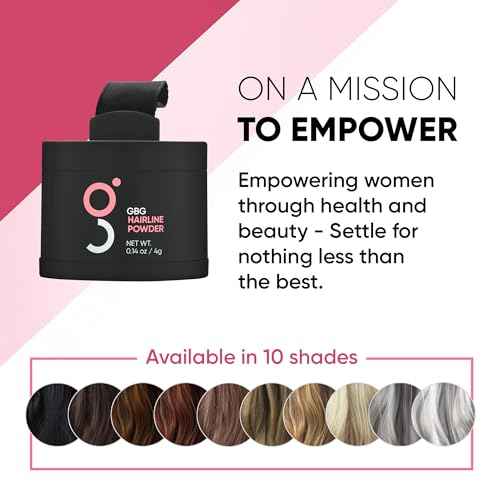 GBG Hairline Powder, Medium Blonde - 48-Hour Coverage Root Touch Up Powder for Bald Spots, Instant Hair Loss Concealer & Brightening Highlights - Hair Fillers for Thinning Hair for Women & Men, 4g