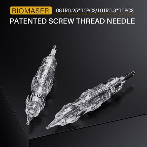 BIOMASER S20 Tattoo Gun Wireless Permanent Makeup Machine kit 10pcs Cartridges Needles for Eyebrow Lip Eyeliner Ombre Powder Brows Microshading Supplies