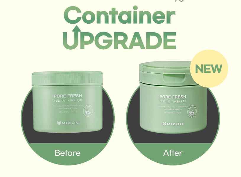 MIZON Pore Fresh Peeling Toner Pads AHA BHA PHA with Tea Tree & Turmeric Extracts, Gentle Exfoliation & Deep Cleansing, Korean Peeling Pads Cotton Soothing Exfoliating Pore Tightening (60 PCS)