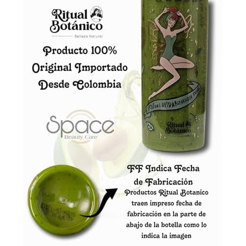 Ritual Botanico Ultra Reparador S.O.S Shampoo con Cebolla y Arg?n | Tratamiento Intensivo Plex con Banano, Aguacate - Kit Colombiano