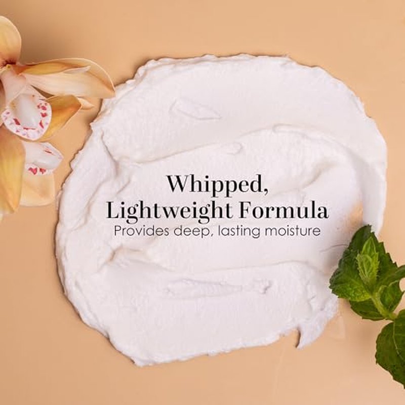 Peppermint Vanilla Body Butter - Natural Lotion for Women with Shea Butter & Jojoba Oil - Non-Greasy Whipped Body Lotion for Dry Skin - Vanilla Scented Peppermint Body Lotion
