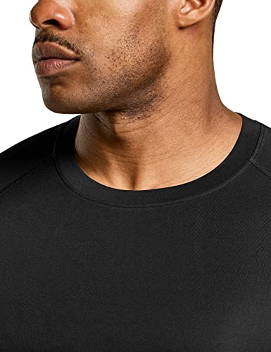 ATHLIO Men's Cool Dry Short Sleeve Compression Shirts, Sports Baselayer T-Shirts Tops, Athletic Workout Shirt, 3pack Tops Black/Urban Camo Black/White, Medium