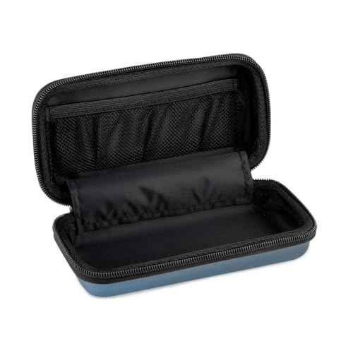 EVA Hard Case for Meridian/MANSPOT Shaver Groin & Body Hair Trimmer - Men's Grooming Organizer Storage Bag for Electric Razor and Accessories - Case Only (Blue)