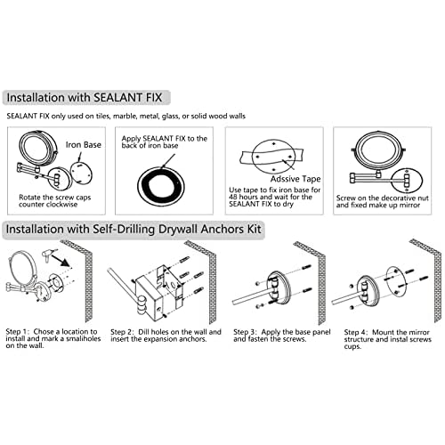 8 Inch Brass Bathroom Magnifying Mirror Wall Mounted 5X, 360 Swivel Extendable Arm Cosmetic Mirror, Home Bathroom Shaving Vanity Mirror, Brushed Antique Brass