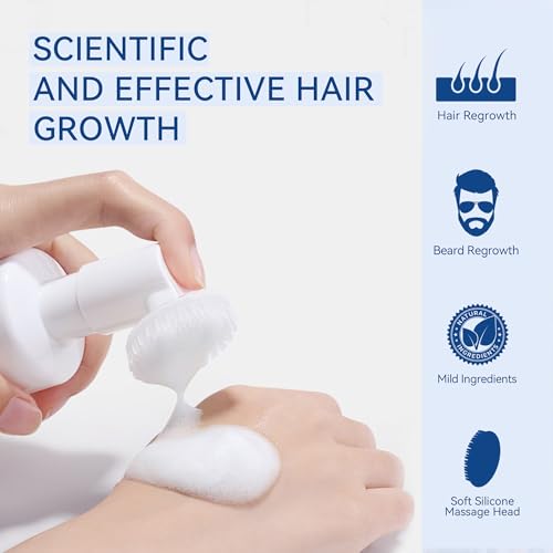 5% Minoxidil Foam for Men, 5% Biotin and 5% Minoxidil Use for Hair Growth, Slows Hair Loss and Promotes Hair Regrowth, 1 Month Supply