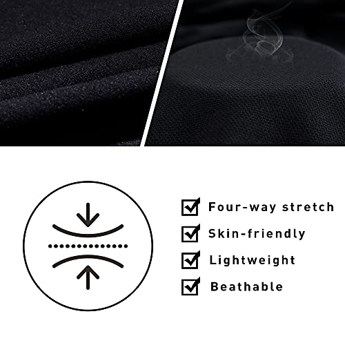 Dooy Men's Cycling Bike Jersey Winter Thermal Biking Shirt Long Sleeve Bicycle Jacket with Full Zipper and Rear Pockets(Black,XL)