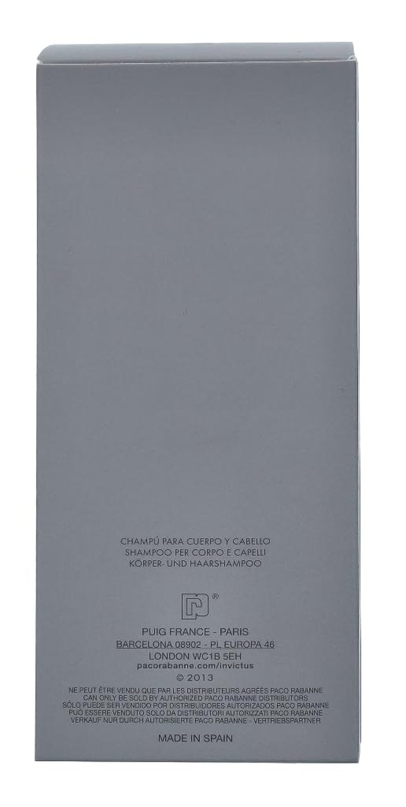 Invictus by Paco Rabanne All Over Shampoo (NO CELLOPHANE) 150ml