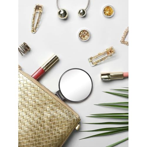 Qislee Compact Mirror Bulk, Round Makeup Bulk Compact Mirrors for Purse, Set of 36 (White)