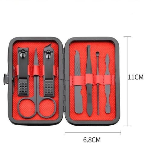 Manicure Set Personal Care Nail Clipper Kit Professional Manicure Pedicure Set Mens Accessories Personal Care Nail Grooming Present for Men Husband Boyfriend Parent, Black