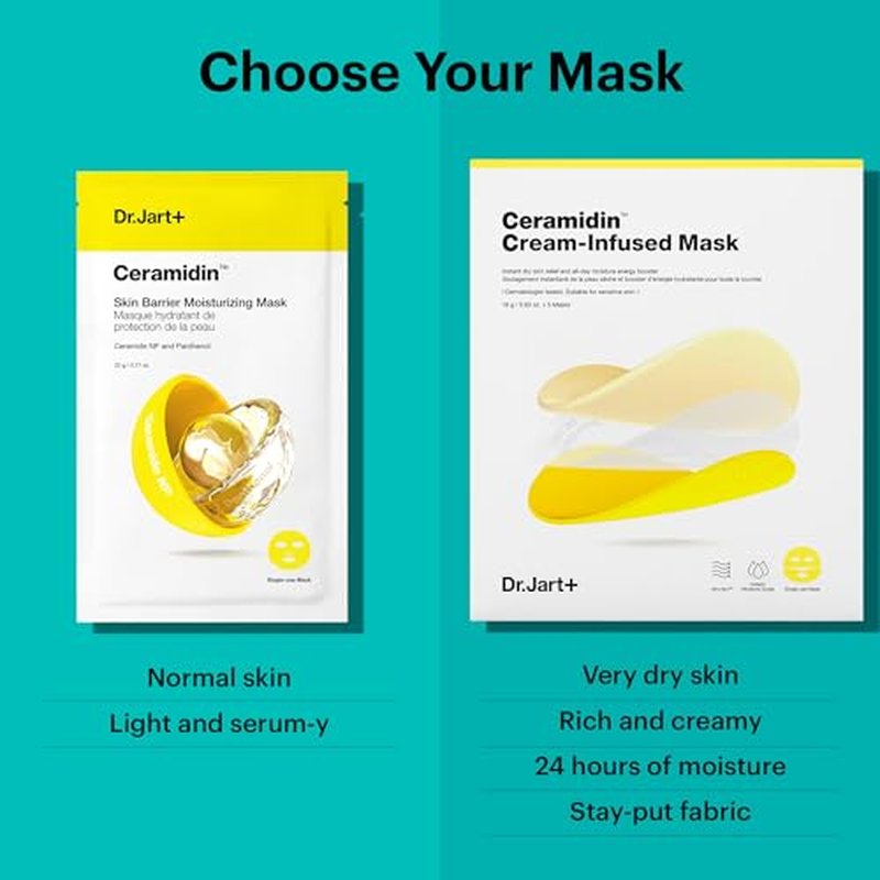 Dr.Jart+ Ceramidin Skin Barrier Moisturizing Korean Face Mask | Sheet Mask | Korean Skin Care