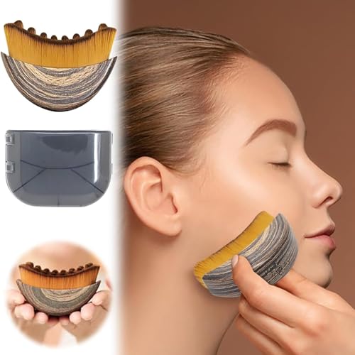2PCS New Lymphatic Contour Face Brush, Contour Face Brush for Lymphatic Drainage, Ergonomically Designed to Fit the Skin Precisely, Face Lifting Tool for Skincare Routine |Portable Gua Sha Alternative