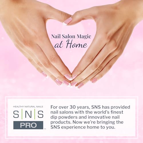 SNS Nail Dip Powder & Dip Essentials Nail Color Kit, DIY Starter Bundle (Pink & White) - Foundation Powder, Dip Activator & Top Coat, Brushes, Cuticle Pusher, Nail File, Buffer, & French Dip Mold