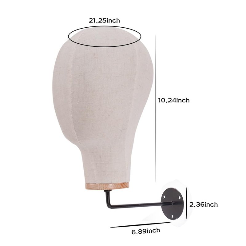 ZhuoYi Unpinnable Wall Mounted Mannequin Head For Wig Hat Display