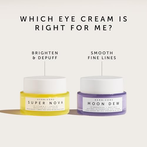 HERBIVORE Super Nova 5% THD Vitamin C + Caffeine Brightening Eye Cream | Targets Dark Circles & Puffiness | Vegan, Plant-Based, Cruelty-Free,15 mL / 0.5 oz