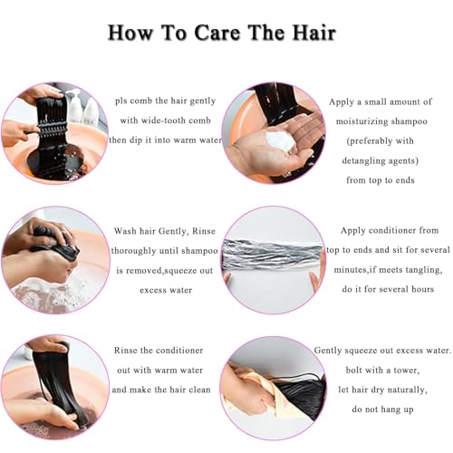 10A Brazilian Virgin Human Hair Extensions - 14-16 Inch Short Straight Hair Bundles - 5 Bundles With Closure - 100% Unprocessed Natural Color - 50g/Pcs