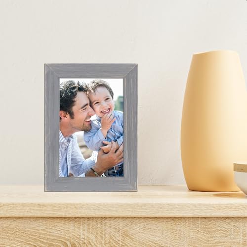 Lawrence Frames 745646 4x6 Charlotte Weathered Gray Wood Picture Frame