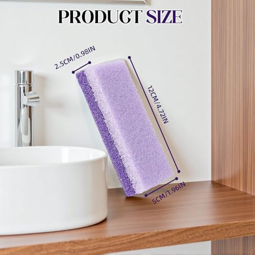 Foot Pumice Stone with Stripes to Increase Friction, 2025 Upgraded Professional Pedicure Foot Pumice Stone for Feet Hard Skin Callus Remover and Scrubber, Durable Exfoliating Stone for Spa Pedicure