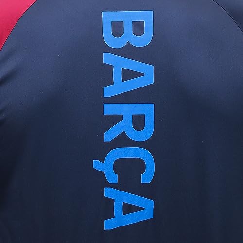 Icon Sports FC Barcelona Shirt - Officially Liecensed Jersey Style Short Sleeve Athletic Football Team Graphic Game Day Active Tee Top | Eclipse, Small