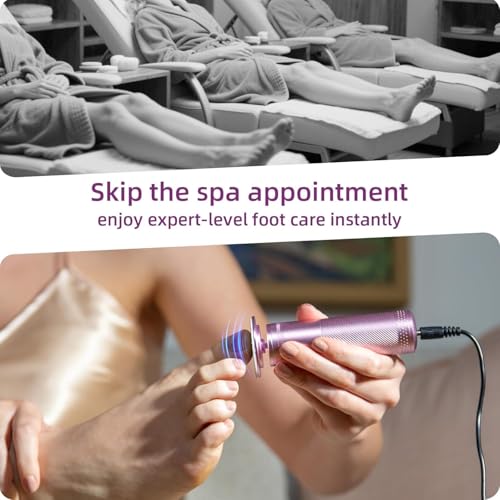 Electric Foot Callus Remover: Feet File Callus Remover with 60pcs Sandpaper Discs - Dead Hard Skin Foot Scrubber for Women -3 Adjustable Speed Pedicure Tools for Feet