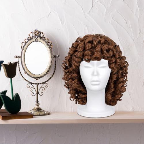 Leeven 3 Packs Foam Wig Head Female Styrofoam Mannequin Head Stand for wigs foam heads Wig Display for Style, Model, Display Hair, Hats, Hairpieces, Mask , Salon and Travel
