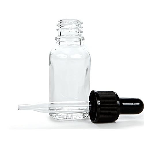 Vivaplex, 24, Clear, 15 ml (1/2 oz) Glass Bottles, with Glass Eye Droppers
