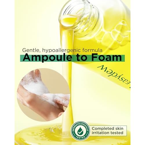 EASYDEW DW-EGF Multi Vita Ampoule Cleanser ? Hypoallergenic Face Wash for Sensitive Skin with High-Concentration EGF Peptide, Multi-Vitamins and Hyaluronic Acid - Ampoule to Bubble Foam, 6.76 fl.oz.