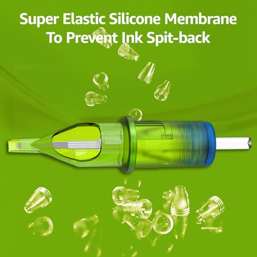 YABA 20Pcs Standard Disposable Tattoo Needles Cartridges Bugpin for Tattoo Artists,Membrane Magnum Tattoo Cartridges Needles for Tattoo Gun (1209CM)