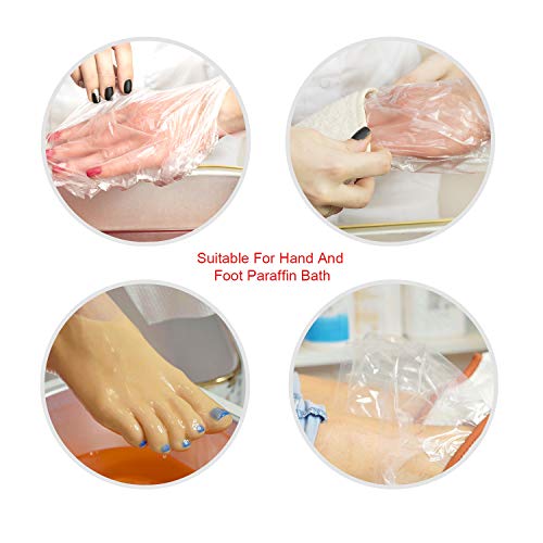 Sumind 300 Pcs Paraffin Wax Bags for Hands and Feet Disposable Paraffin Liners Bath Gloves Parafina Para Pies Y Manos Plastic Bags for Parafina Wax Machine Treatments