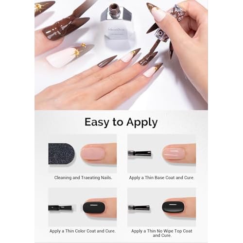 MelodySusie Thick Gel Nail Polish Set- 2 Pcs 15ML Neon Orange & Red Gel Polish Set Soak Off UV LED Christmas Gift for Women Nail Art Manicure Salon DIY Nail Design Decoration at Home