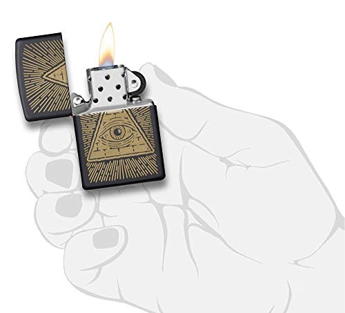 Zippo Eye of Providence Black Matte Pocket Lighter
