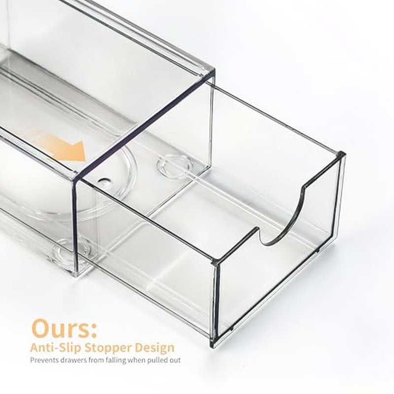 Desk Organizer with Drawers, Stackable Plastic Storage Drawers for Makeup or Desk Organization, Cabinets for Office Dressing Countertop Bathroom Bedroom (12 Packs)