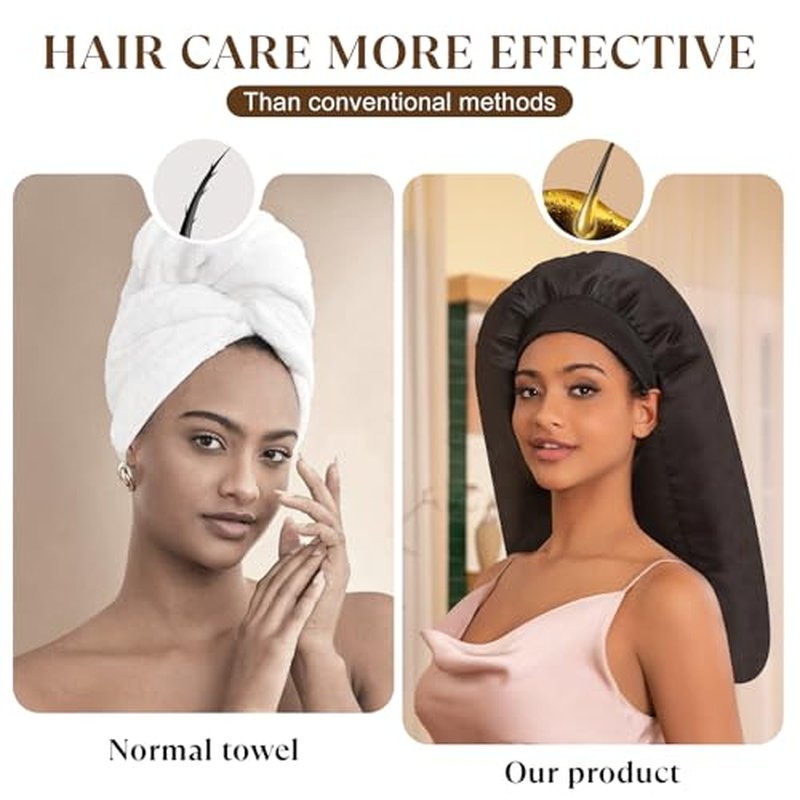 Heat Cap for Deep Conditioning, Hair Steamer for Natural Hair Home Use w/10-level Heats Up Quickly, Thermal Steam Cap for Home Hair Treatment
