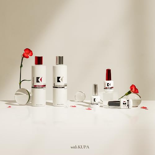 KUPA Gelfinity - Soak Off Gel - Base & Glossy Top & Matte Top Coat (No-Wipe) 0.5 Fl Oz (Clear (Base + Gloss), 0.5 Fl Oz (Pack of 2))