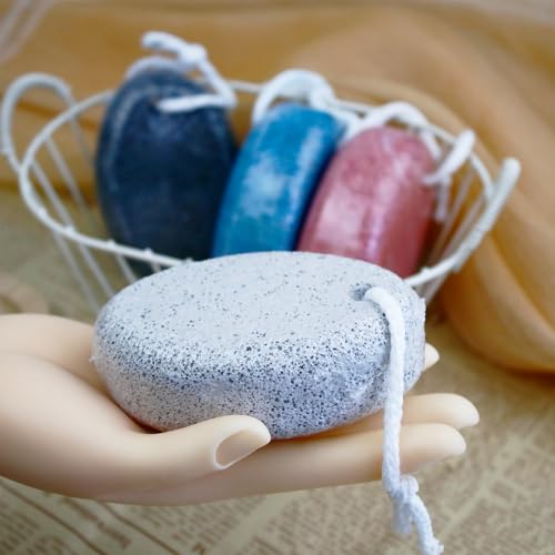 Natural Oval Foot Pumice Stone for Feet Lava Pedicure Scrubber Tools Hard Dead Skin Callus Remover for Feet and Hands - Black