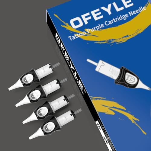 Tattoo Cartridge Needles 20pcs White Disposable Tattoo Needle Cartridges RL RS RM M1 Round Liner Shader Magnum for Rotary Tattoo Machine Pen Permanent Makeup Tattoo Supplies (3RS)