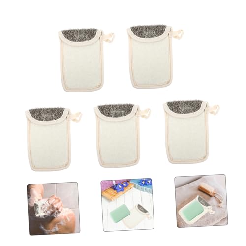 Angoily 5pcs Exfoliating Soap Net Soap Storage Pouches for and Release for Bathing and Shower Use